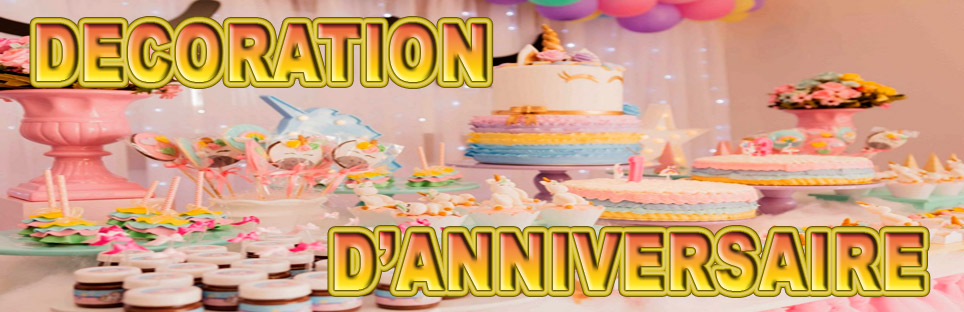 1 ans de plus et oui les années passent vite.

Vous voulez organiser un anniversaire ?
Que ce soit pour un petit garçon, pour une petite fille ou tout simplement pour un membre 
de la famille, la décoration est un point qu’il ne faut pas négliger.

Nous nous chargeons de Décorer le lieu de votre événement sur le thème choisi.
Que ce soit :
Spiderman, Princesse, Reine des neiges, Mickey, Pat Patrouille, Super Héros, glamour, chic ......
Peu importe votre thème on vous propose de crée une décoration 100% personnalisée 
magique & incroyable ?

Nos décorations sont entièrement créées en fonction du thème choisi avec 
les nappages, les assiettes, les gobelets...
Mais aussi en fonction de vos envies avec les tables prénom, les table chiffres, 
les coin photo …
Ainsi pour un anniversaire enfant ou adulte réussi on vous proposera notre 
savoir-faire.
Nos décorations personnalisées s’adaptent vos gouts et vos envies ?

Contacter nous pour obtenir votre devis personnalisé.


